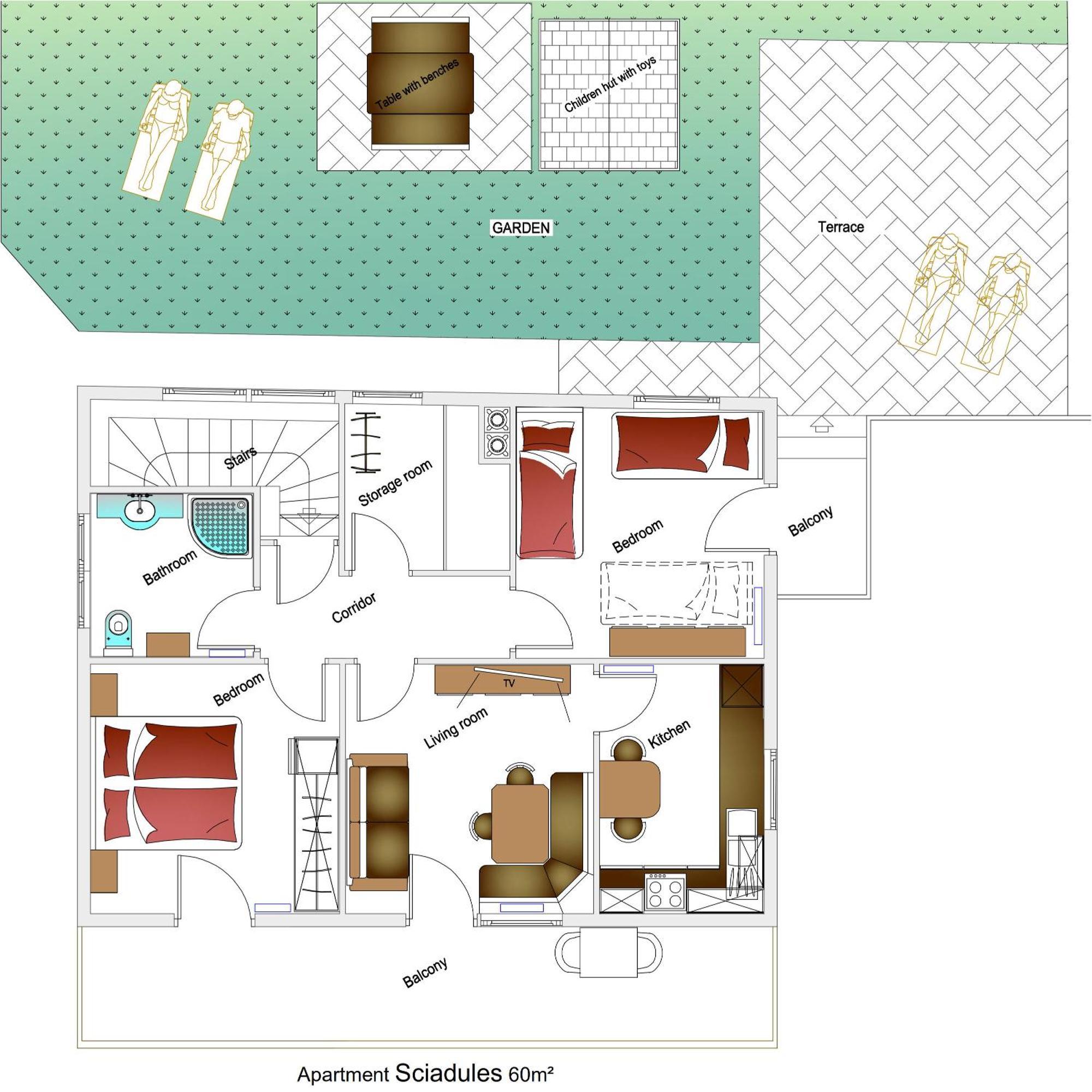 Apartment Sciadules Ορτιζέι Εξωτερικό φωτογραφία